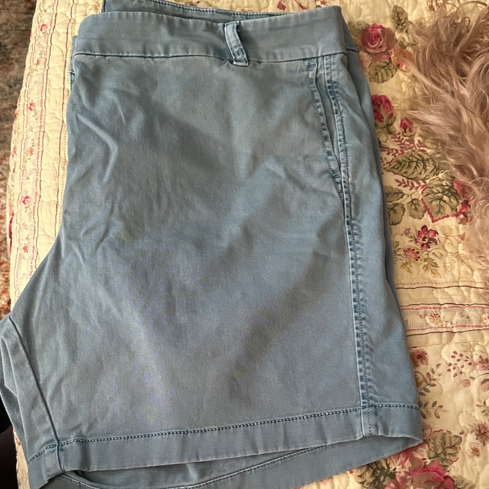 J Crew Blue/Green Casual Chino 5” Shorts Excellent condition. Size 16